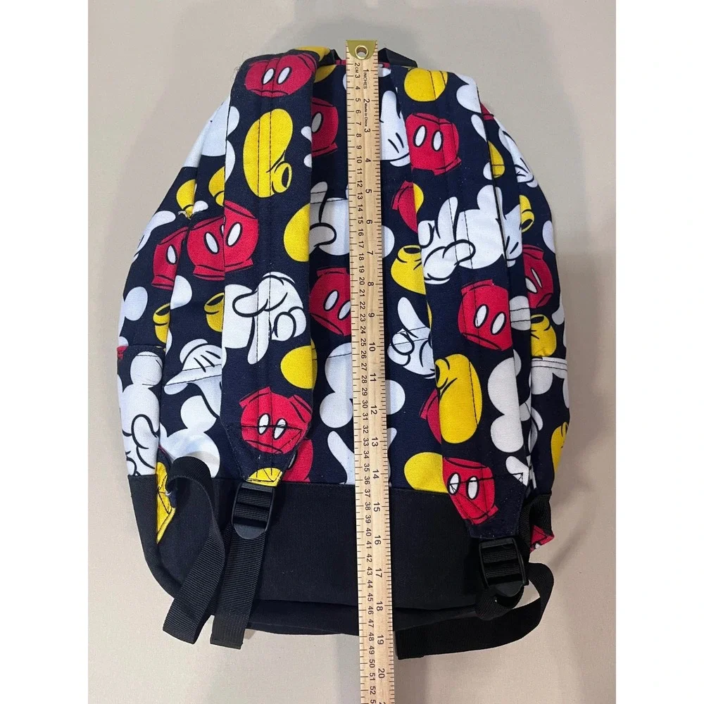Disney Mickey Mouse All Over Print Backpack Navy Blue Canvas Bag Back to School